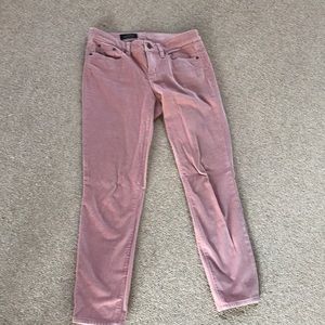 J Crew Velvet Toothpick Jeans